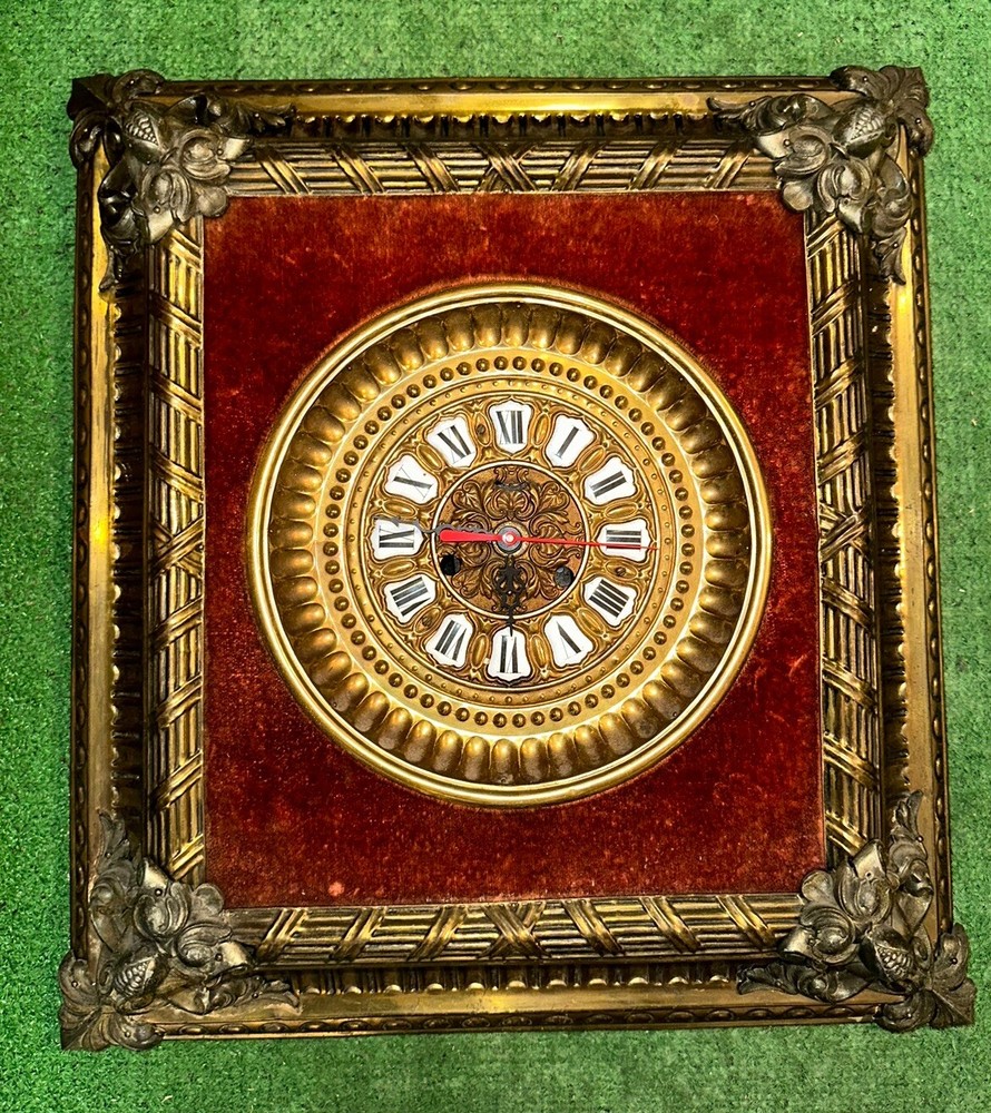 Rare Antique Ansonia Plush Wall Clock - Richelieu Model
