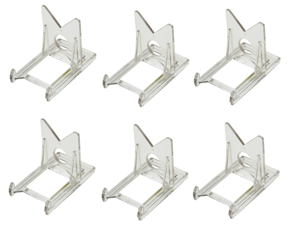 (6-Pack) CSP 2-Piece Trading Card Stands - Dynamic Adjustable Display Stand