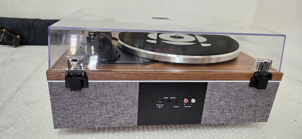 ONE-S Vinyl Record Player with Bluetooth Input/Output, All-in-One Vintage...