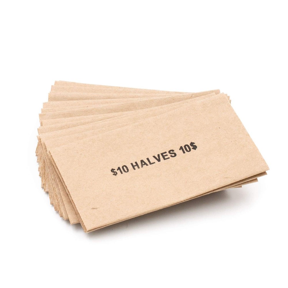100 Half Dollar Flat Coin Wrappers Solid Bundle Easy Pop Open Extra Strength