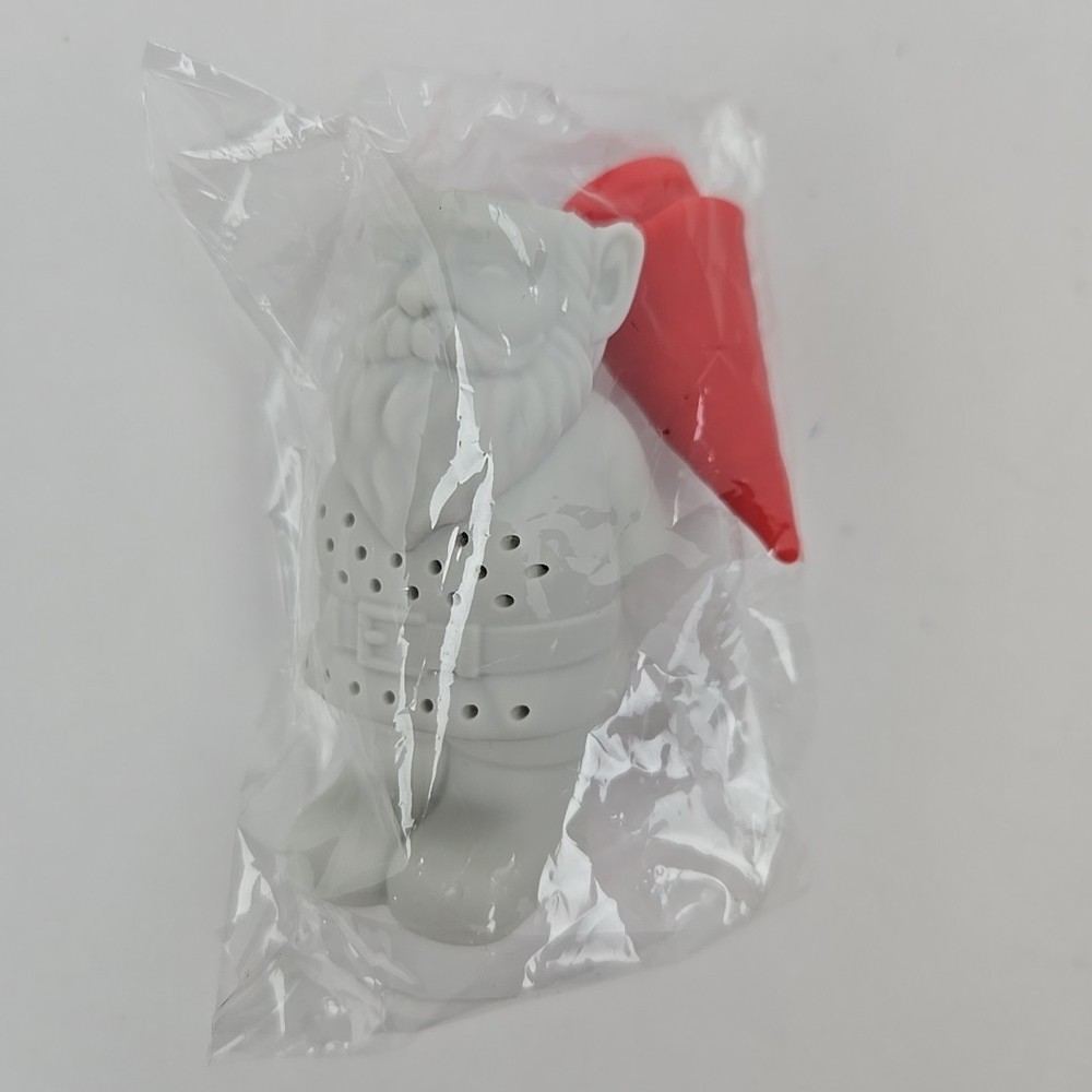 Fred Gnome Tea Infuser - Silicone with Removable Red Hat - New without box