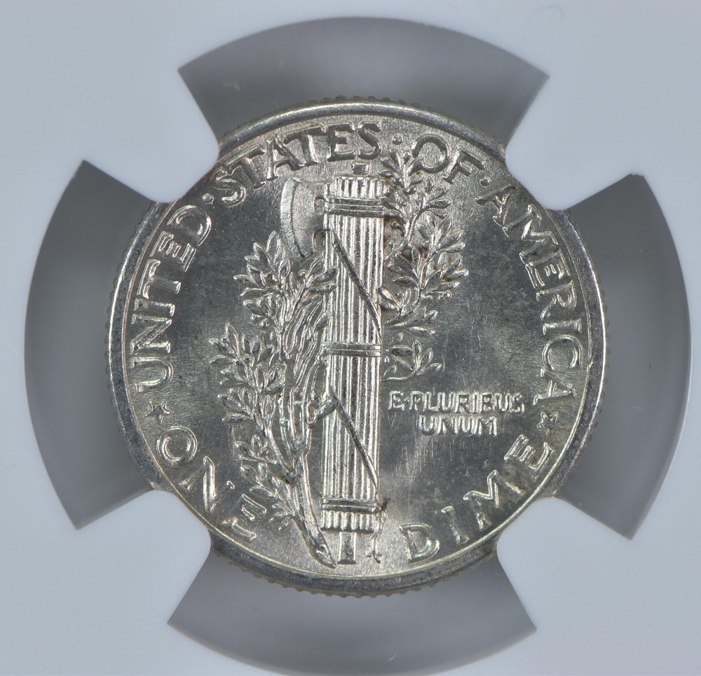 1938 Mercury Dime MS64 FB NGC Brown Label