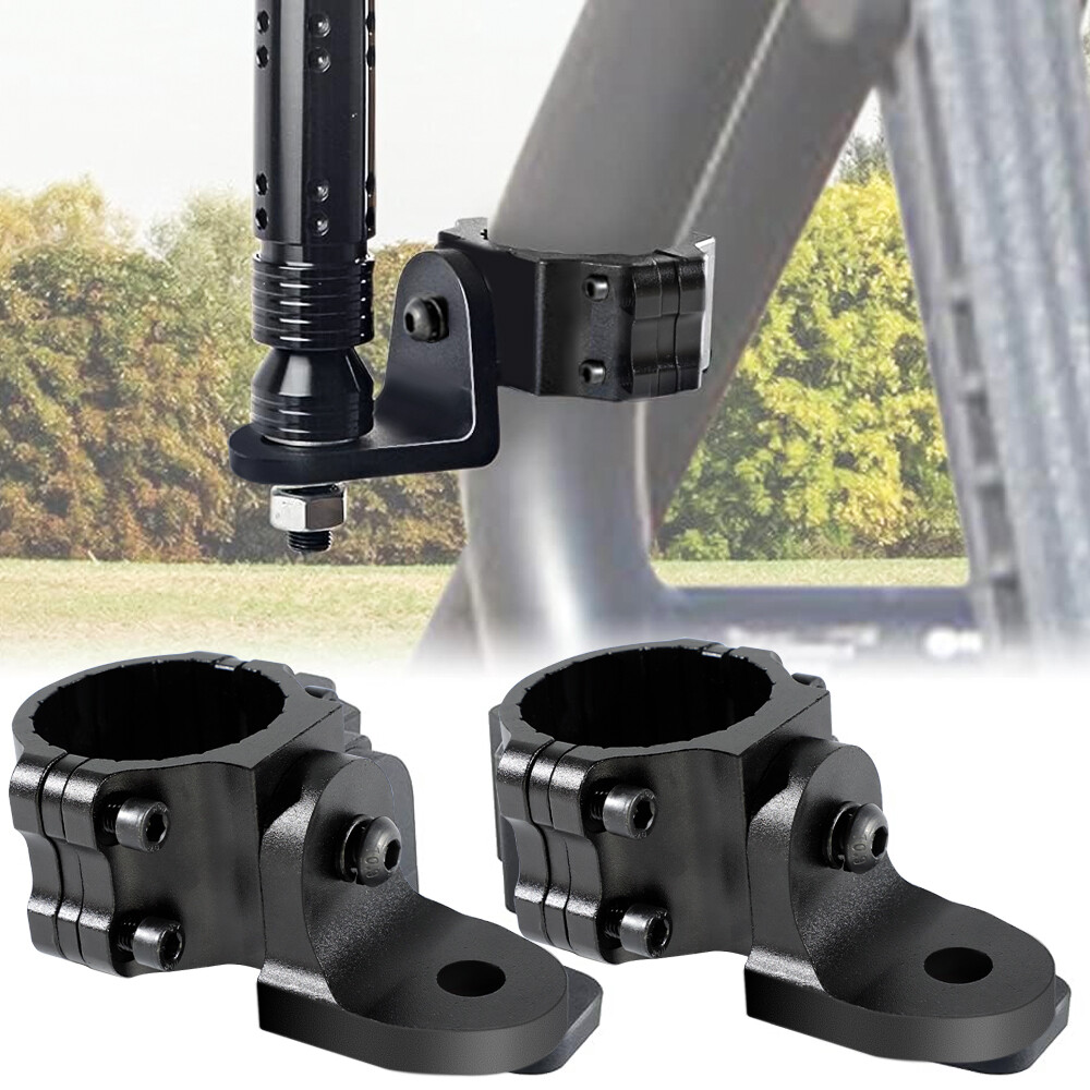 2X For Can-Am Maverick X3 Rear LED Flag Whip Antenna Reverse Light Mount Bracket