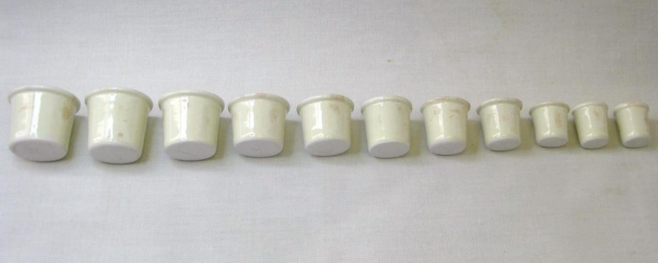 5 Black China Inkwell inserts Porcelain inkpot liners Choose Any 5 From 11 sizes
