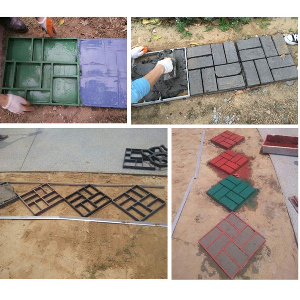 CJGQ Concrete Molds Reusable Walk Maker Paver Path Maker, Yard 8 Grid-1Pack