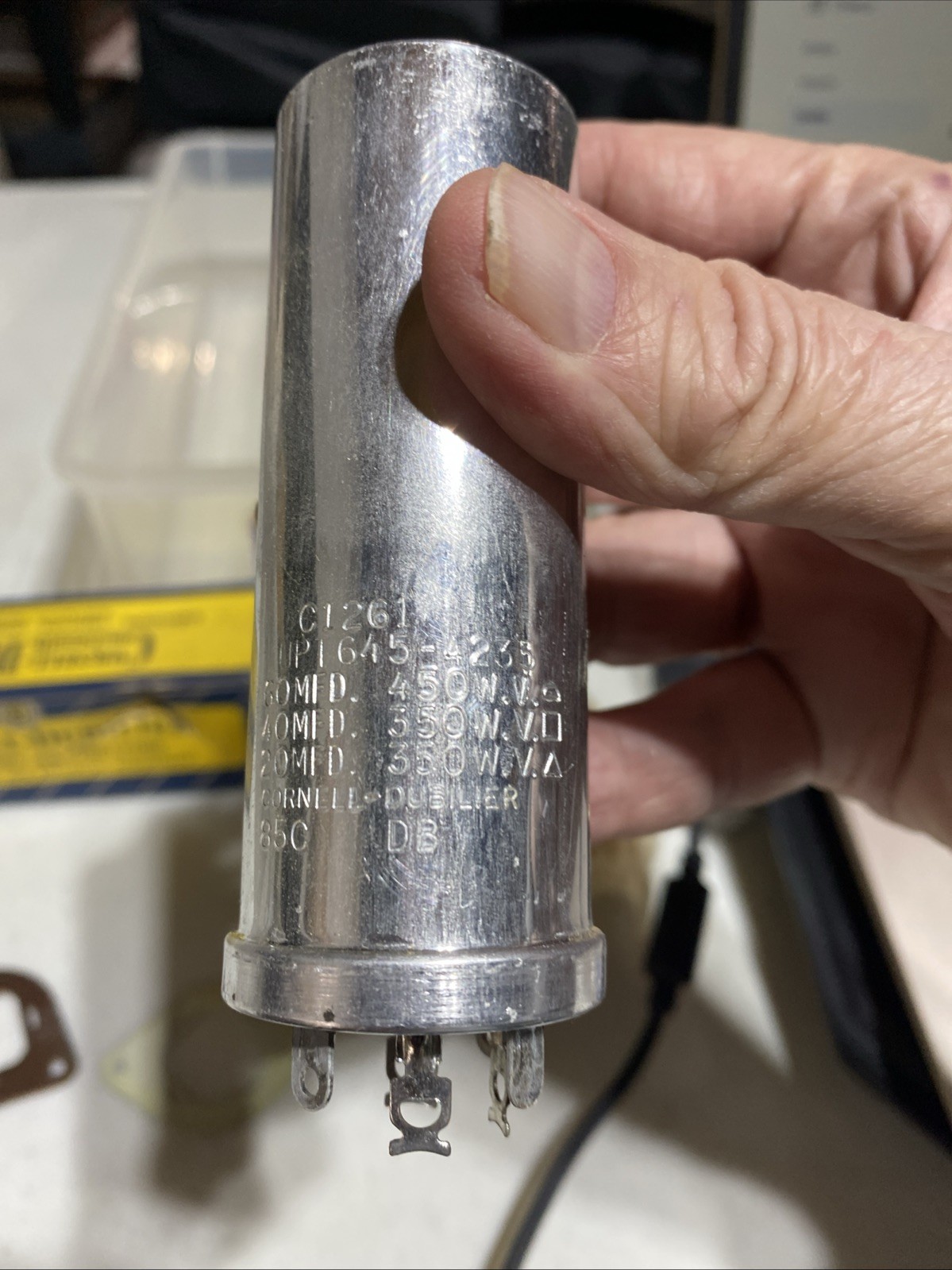 Cornell Dubilier capacitor vintage C1261 UPT-645-4235