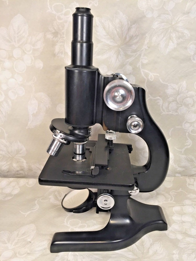 Vintage Spencer Monocular Microscope w/ Wood Case