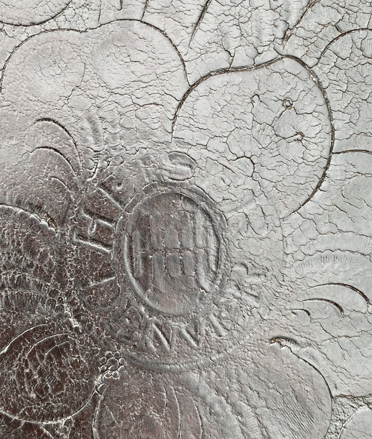 Antique Heiser Denver tooled leather 16 " slick seat wide fork Western saddle