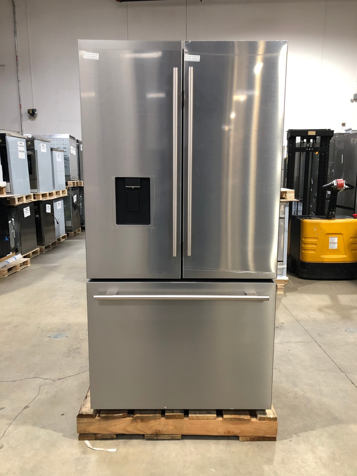 36 in. 3 Door French Door Refrigerator, Stainless (OPEN BOX COSMETIC IMPECTIONS)