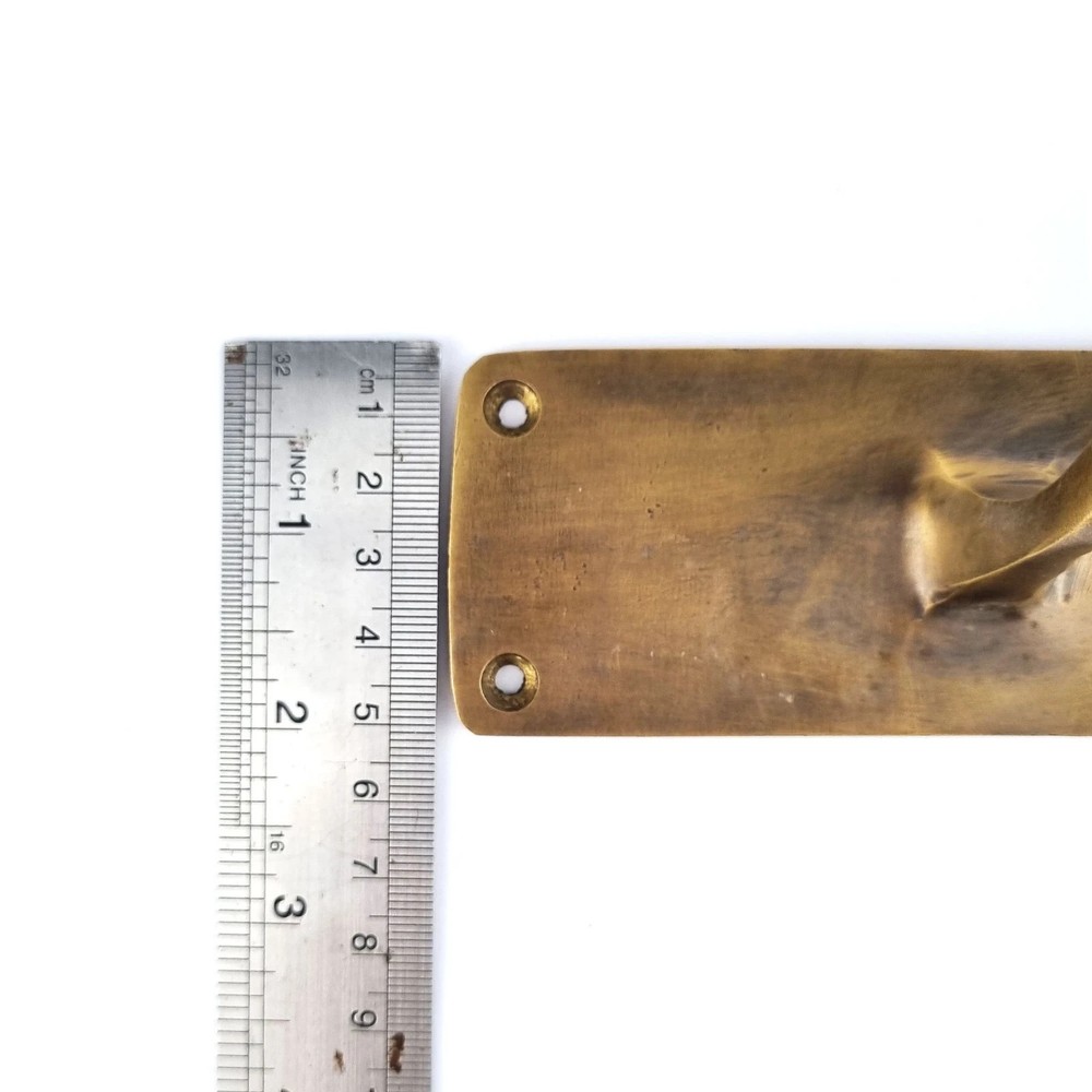 12" x 2" barn door grab Solid Brass Large plain Handle 30cm long Pull heavy PUB