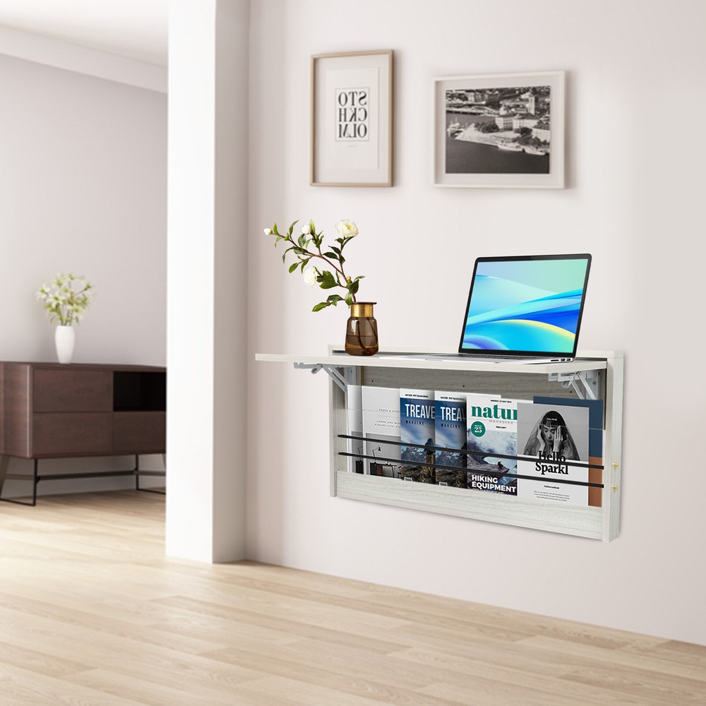 Wall Mounted Folding Table Light Gray Fold Down Table Wall Mounted Home