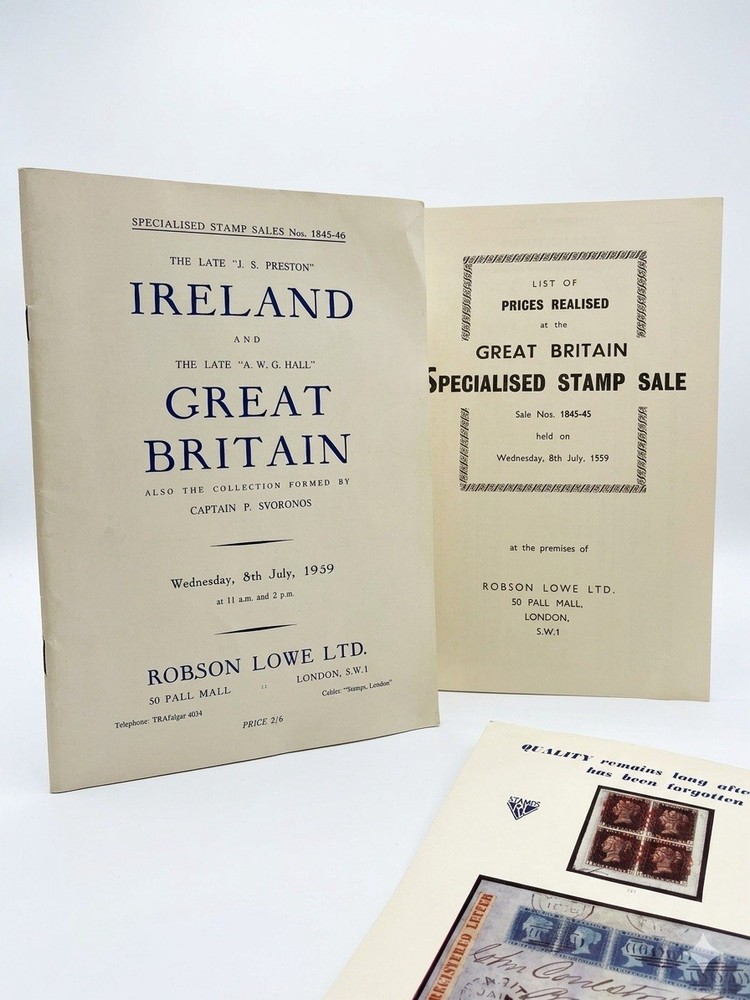 1959 Robson Lowe Great Britain & Ireland Stamp Sale Cat. w/ Prices Realized