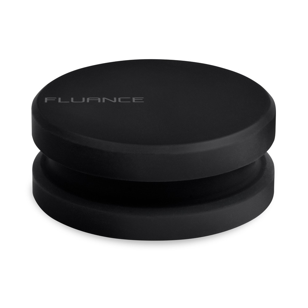 Fluance Turntable Isolation Base and Vinyl Record Rubberized Weight Stabilizer