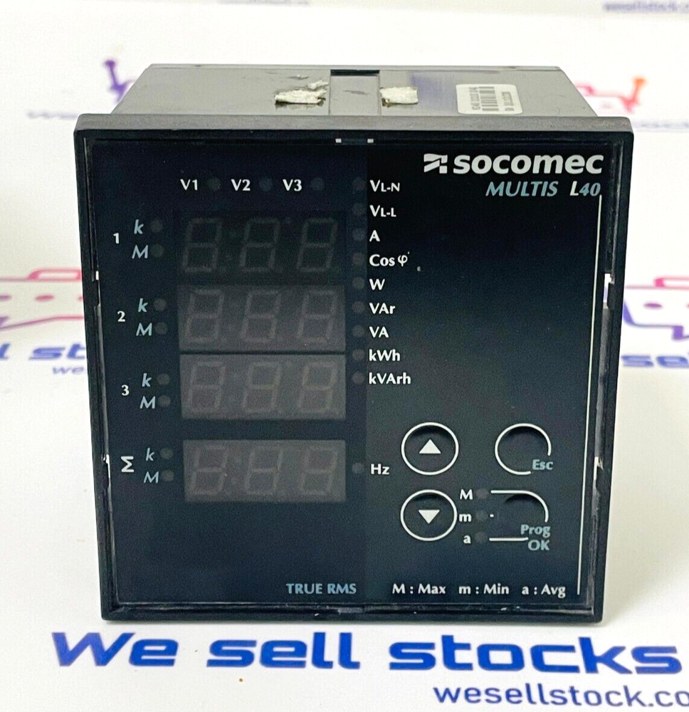 SOCOMEC MULTIS L40 Digital Multi Function Meter 192J9110