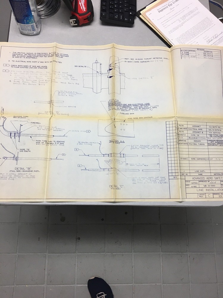 Supplemental Type Certificate SA1007NW Low Thrust Detector System Paperwork