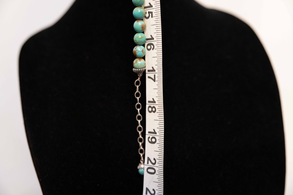 19" Teal Red turquoise necklace