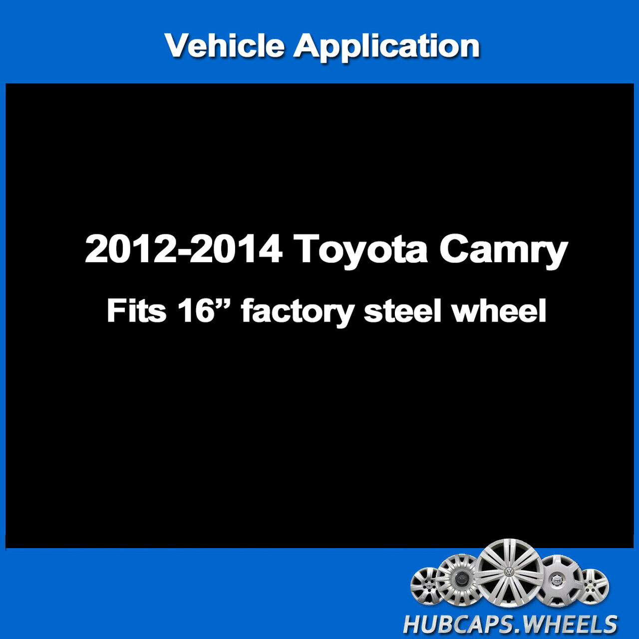 Hubcap for Toyota Camry 2012-2014, Genuine Factory OEM 16-in Wheel Cover 61163