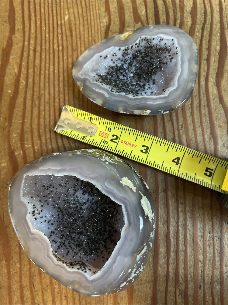 Amethyst Geode Box Agate Speckled