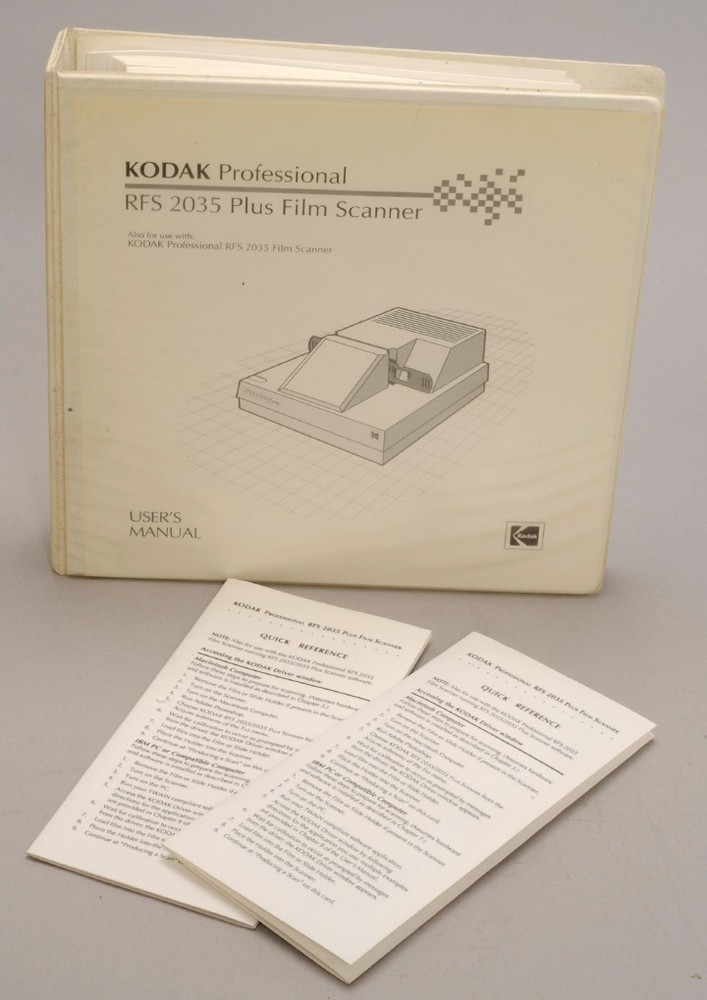 KODAK RFS 2035 SCANNER MANUAL & REFERENCE ITEMS