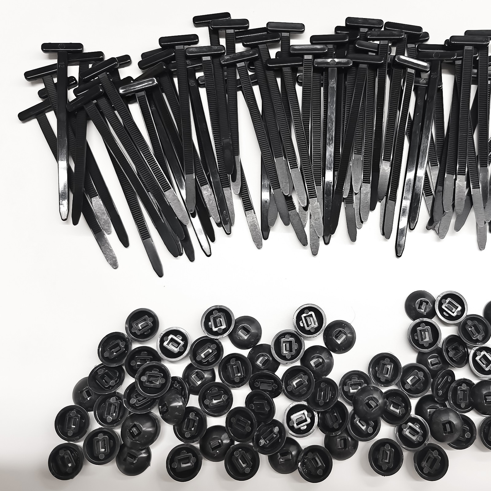 100PCS Nylon Cable Tie Buckle Self Locking Car Body Fastener Clips