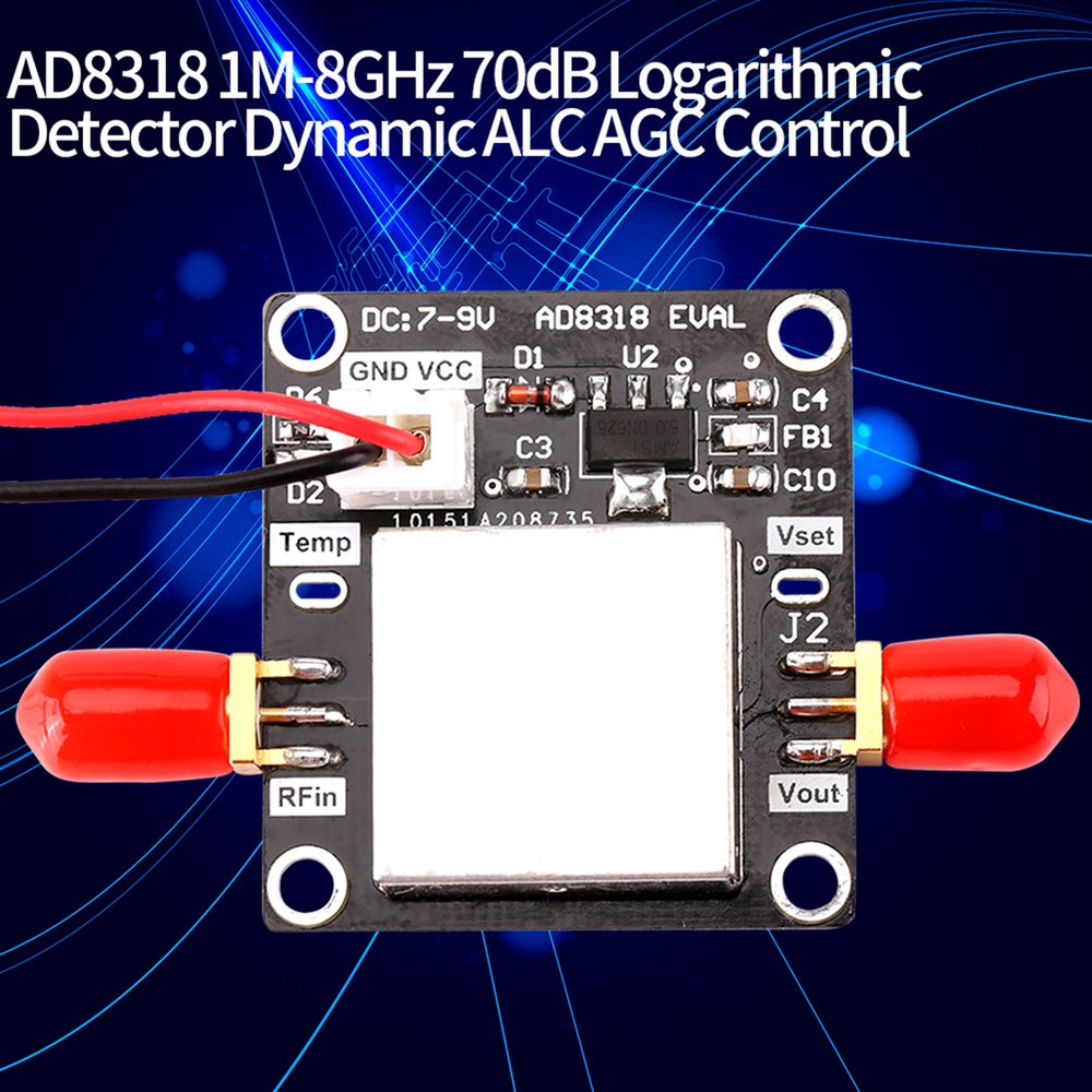 AD8318 1M-8GHz 70dB Logarithmic Detector Dynamic ALC AGC Control Kit