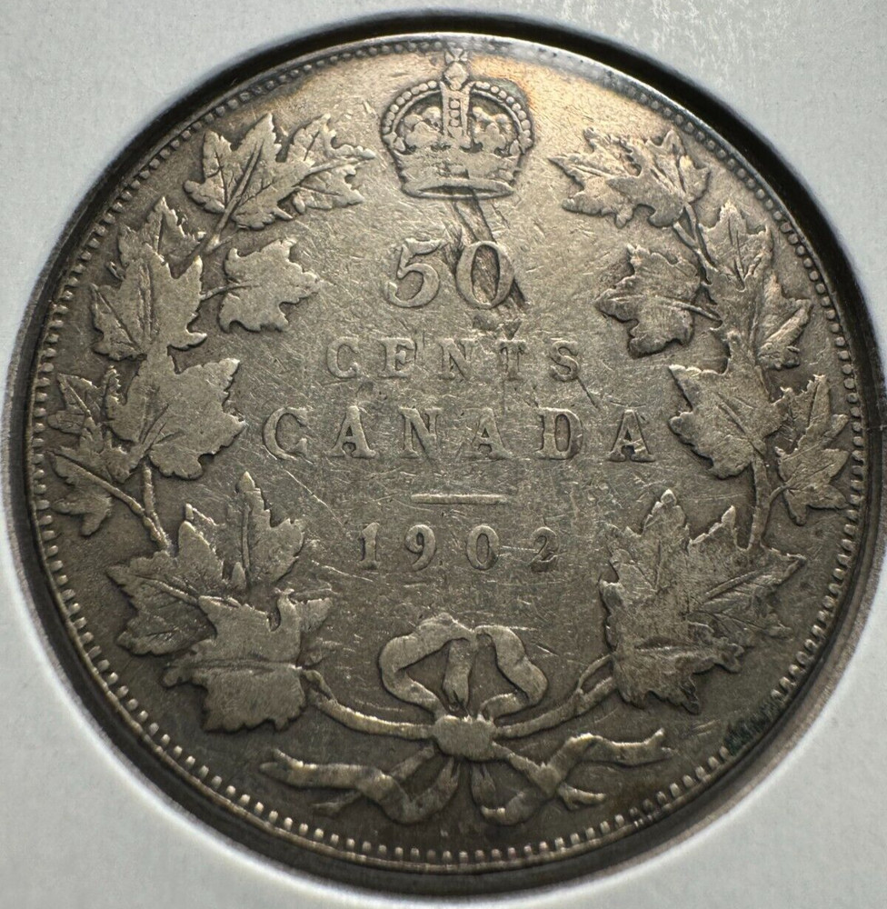 1902 FIFTY CENTS CANADA HALF DOLLAR NICE GRADE!