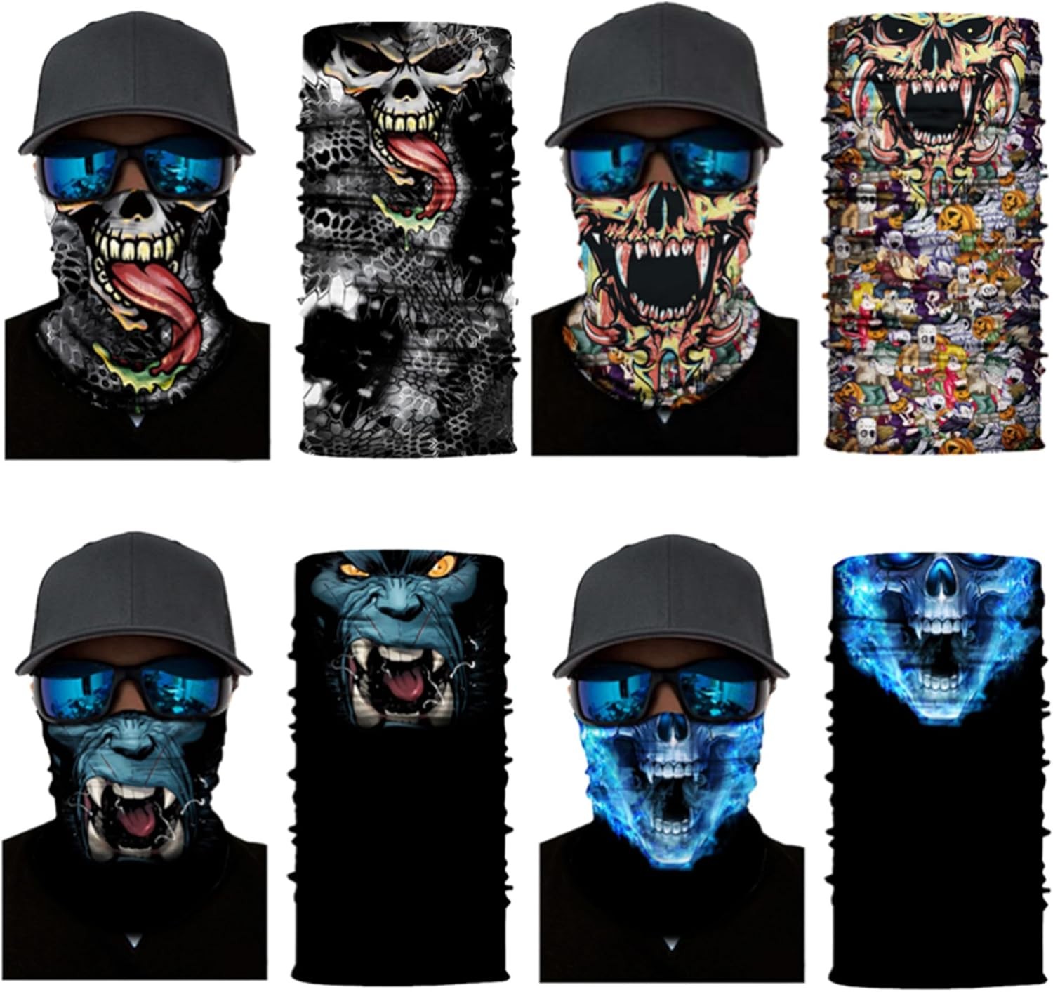 8 PCS Mascaras para el sol UV mascara Sun pasamontañas pasamontana cubre cara
