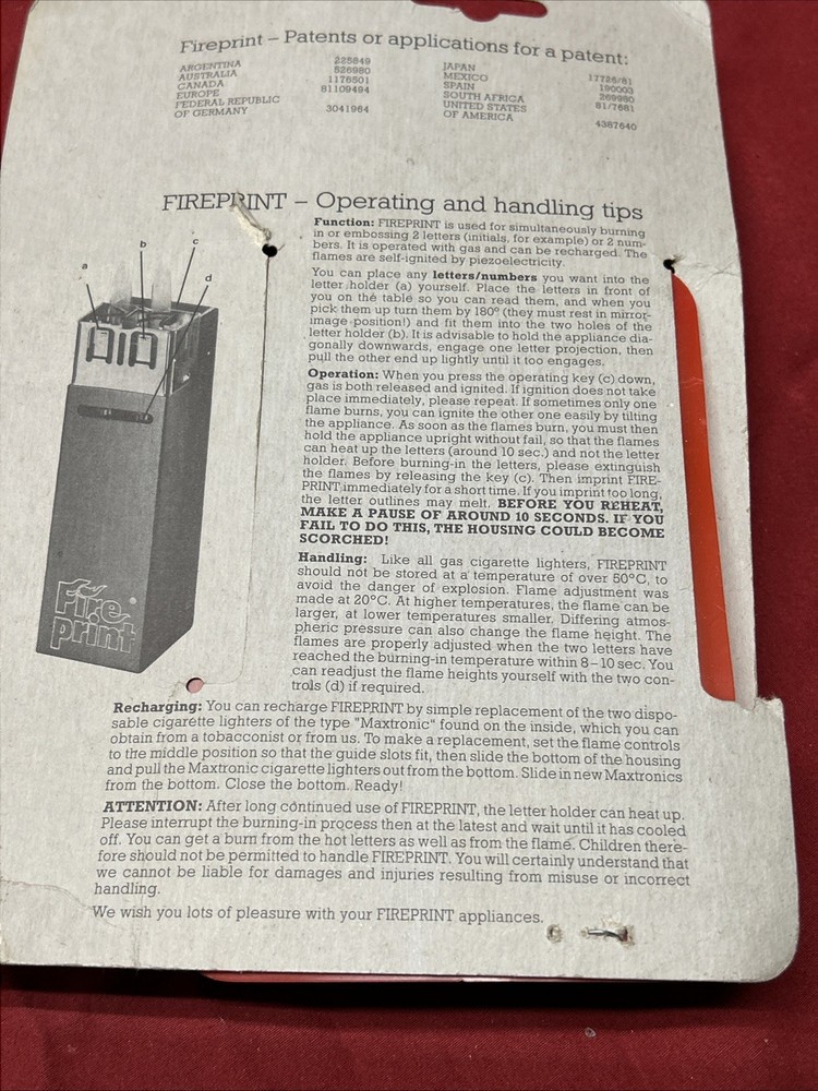 Fireprint Heated Marker Or Brander