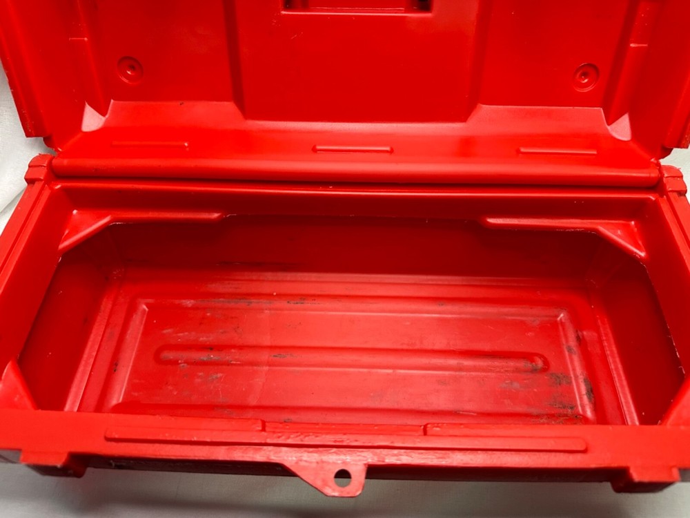 Toolmaster Red & Black Tool Box W/ Removable Tote Latch & Handle Tackle Box