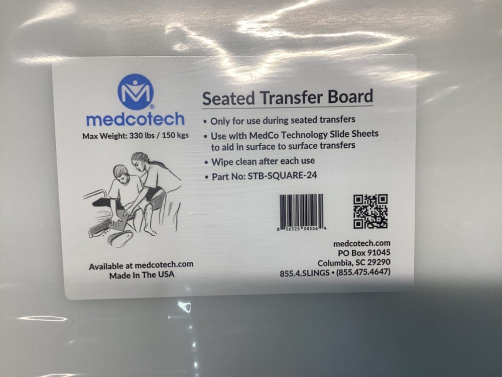 MedCo Technologies Premium Seated Slide Transfer Board STB-STANDARD White