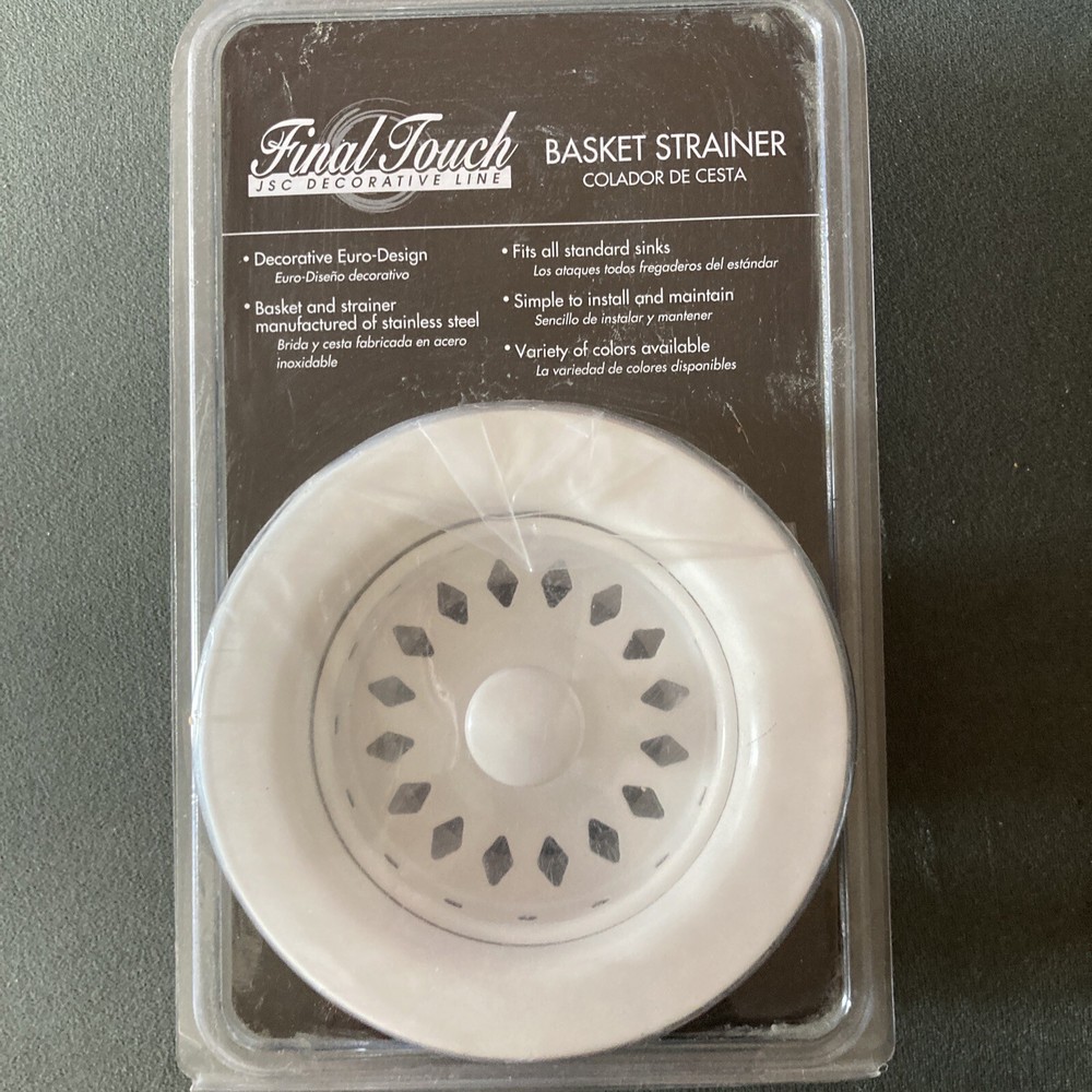 Jones Stephens B02001 Polar White Basket Strainer Assembly