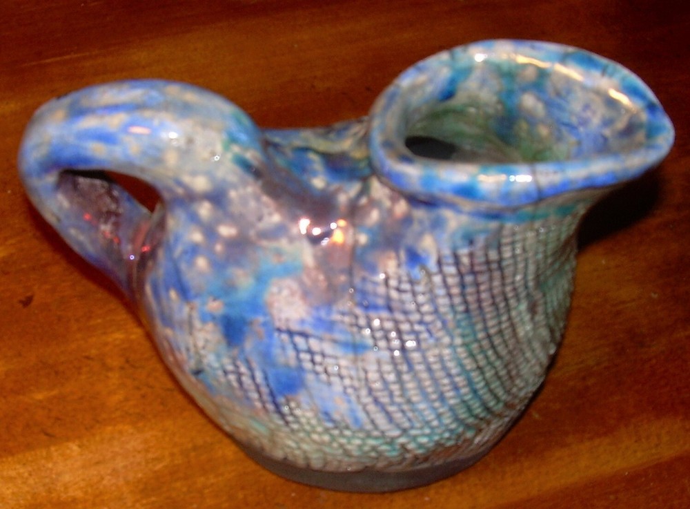 Hand Made Pottery Small Pitcher