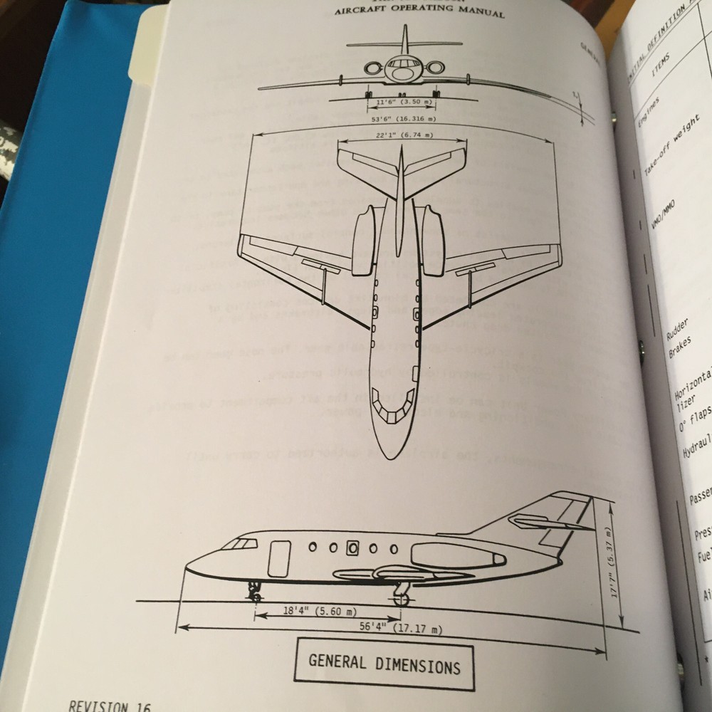 Dassault Falcon 20 Aircraft Operating Manual