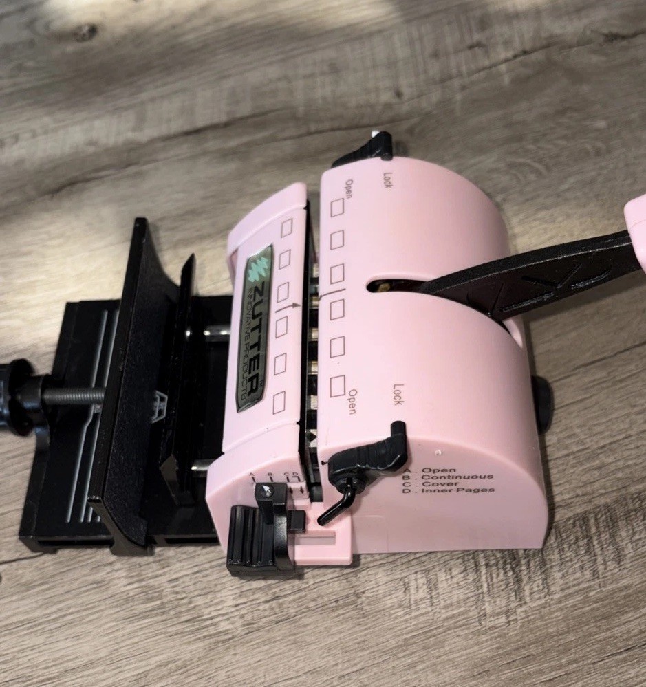 Zutter Bind-It-All V2.0 Pink Scrapbooking Binder Punch Bind Machine