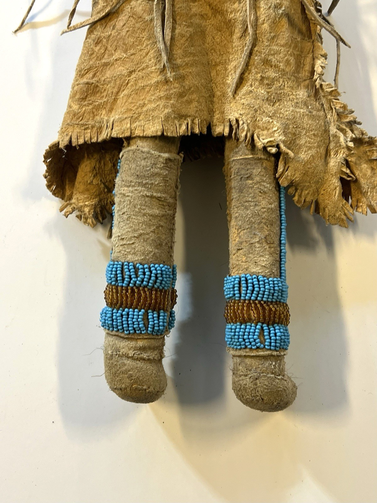 Antique Native American Lakota (Sioux) Indian Beaded Doll; 18 Inches; Late 1800s