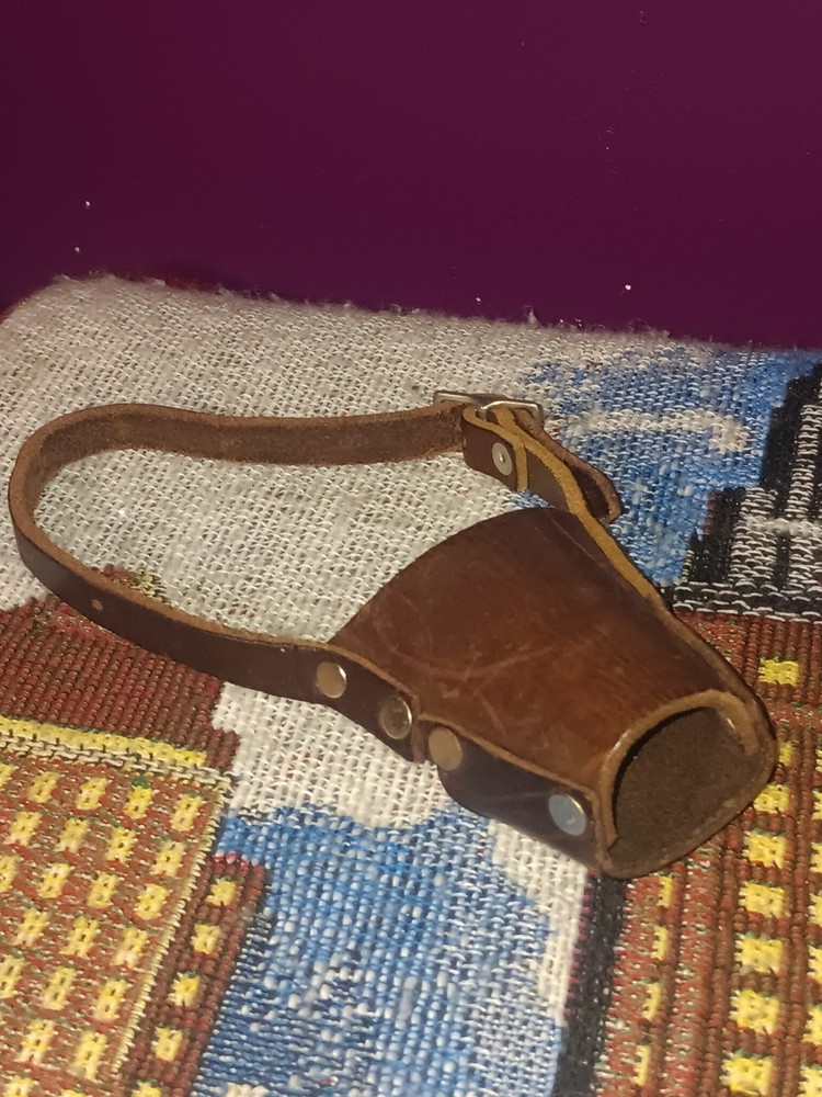 Stockyard Small Leather Dog Muzzle
