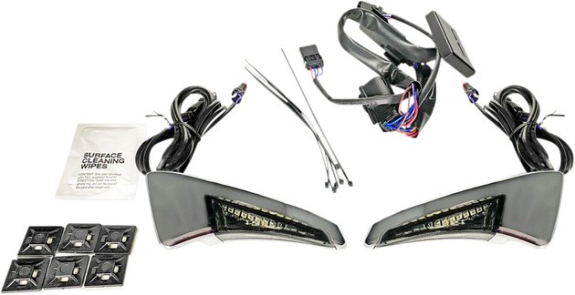 Custom Dynamics Seat Backrest LED Lights for Tour-Pak Sequential Chrome/Smoke