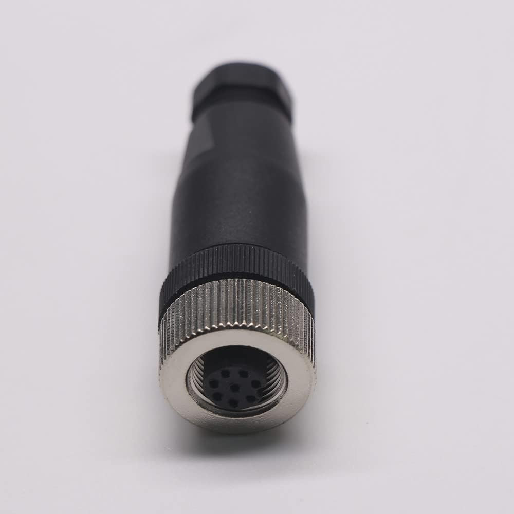 M12 Cable Connector Circular Waterproof Aviation Plug Field Installable Screw