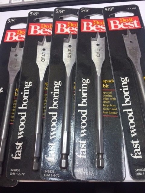 5 Qty- Do It Best 349836 5/8" Spade Bit