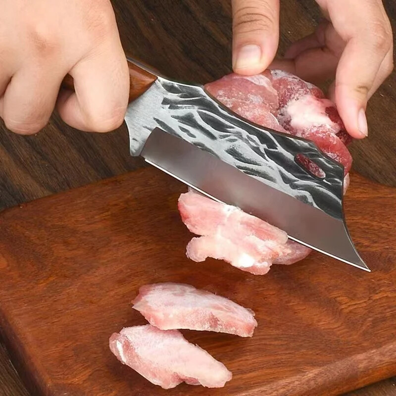 cutting points and stripping knive, solid wood handle suitable for outdoor knive