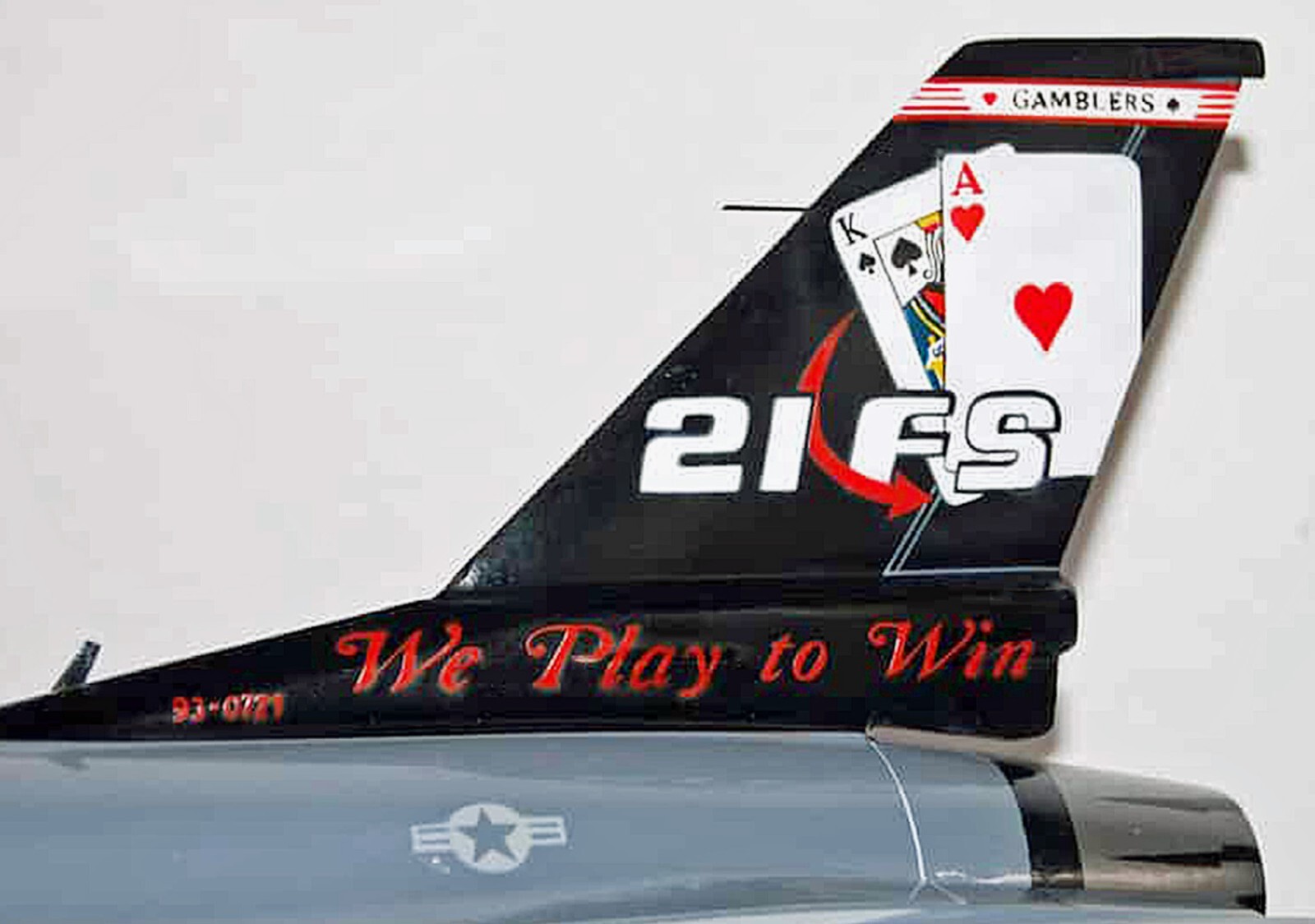 USAF 21ST FIGHTER SQUADRON -F-16 - GAMBLERS -Luke AFB, AZ- ORIGINAL PATCH on VEL