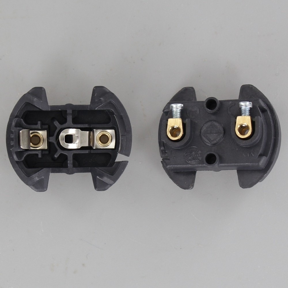BLACK PHENOLIC HALF THREADED STANDARD LAMP SOCKET WITH RING E-27 NEW 7350G