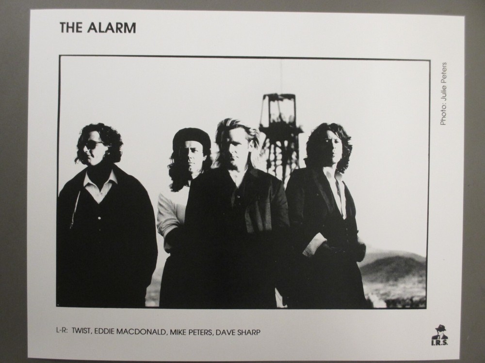 The Alarm black & white 8 X 10 glossy promo photo by the ocean !