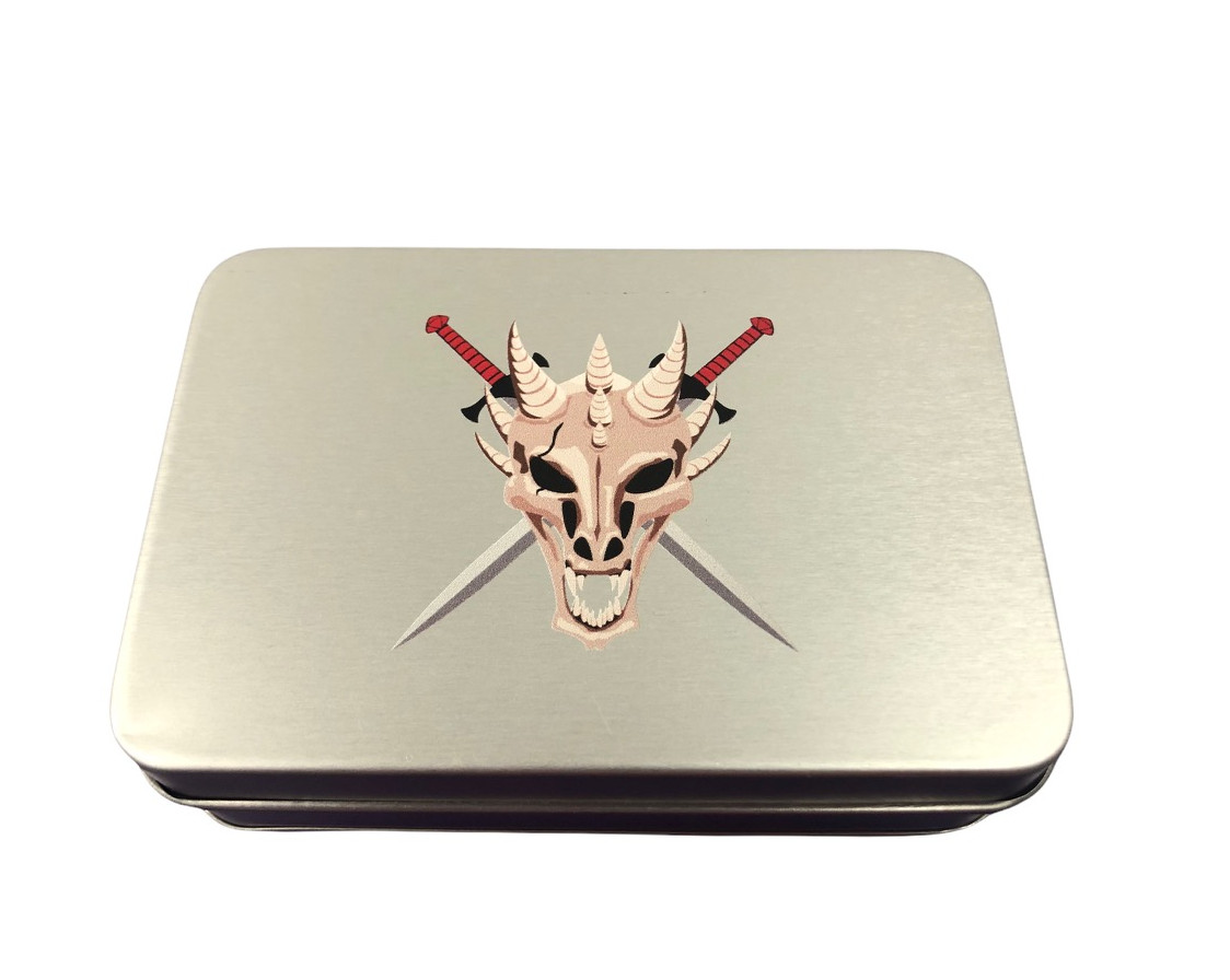 Seven Seas Pirates Metal Red and Gold Dice Set with Display Box