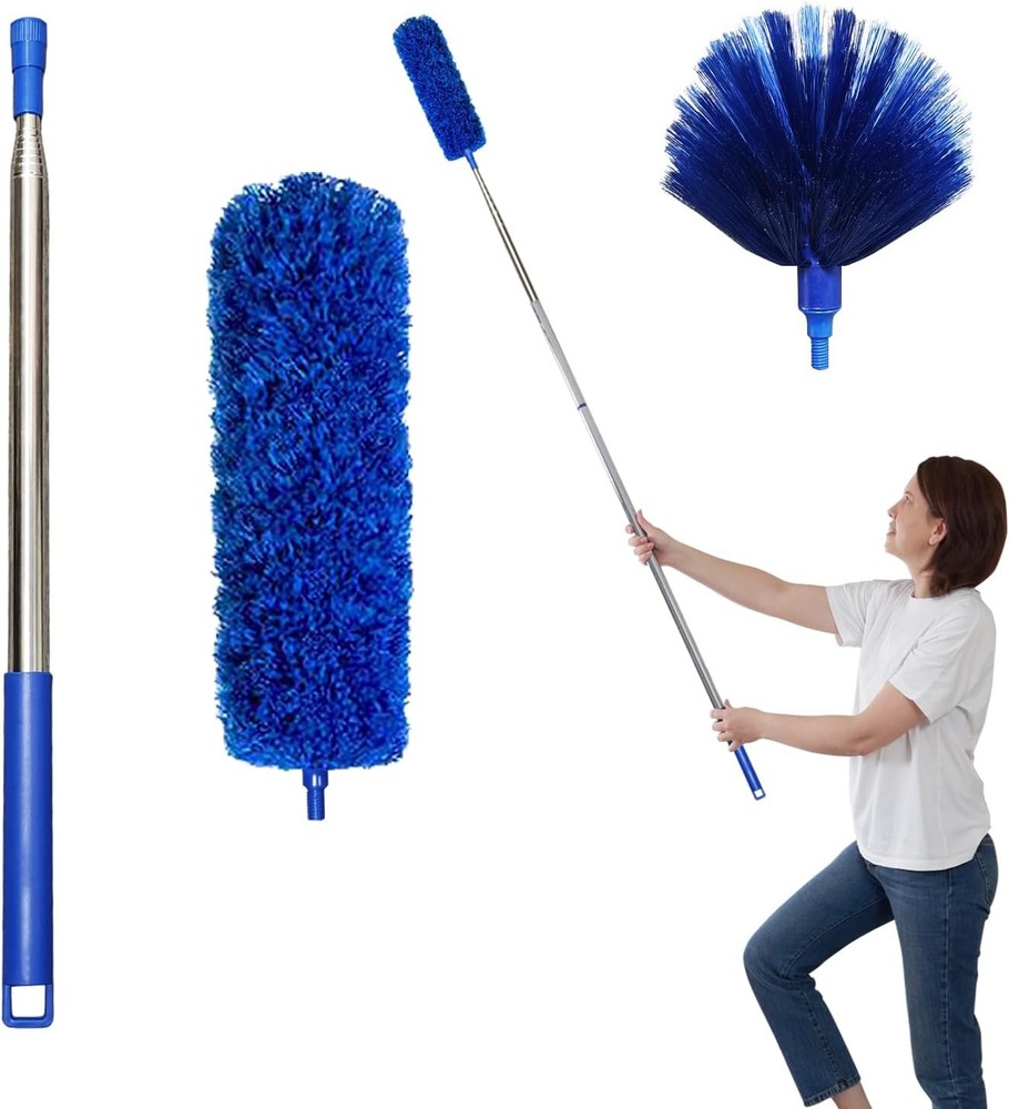 Cobweb Dusters with Extens Pole 100-inch, Spider Web Brush & Ceiling