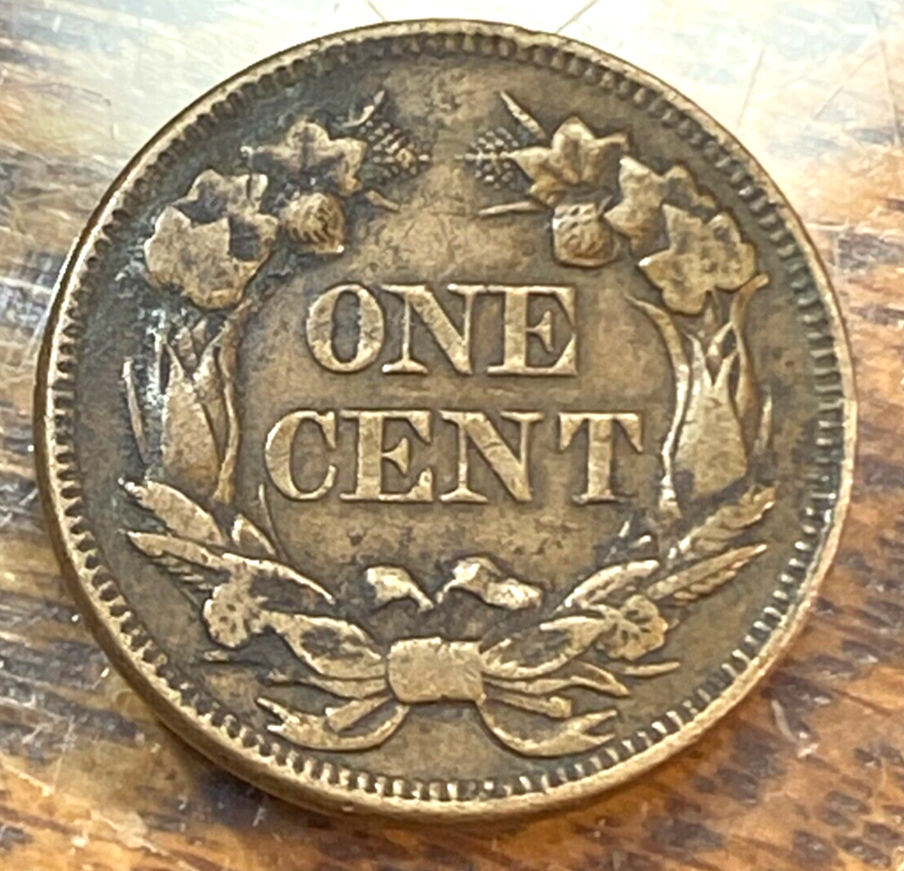 1857 Flying Eagle Cent Nice Original XF w/Lamination Error CHRC