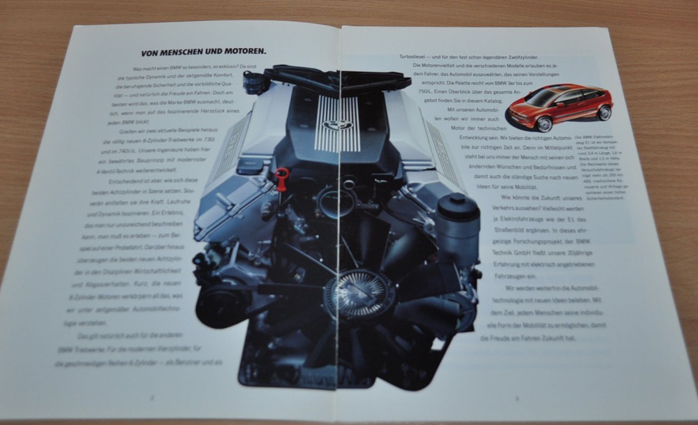 1992 BMW Programm Model Range Brochure Prospekt German Edition