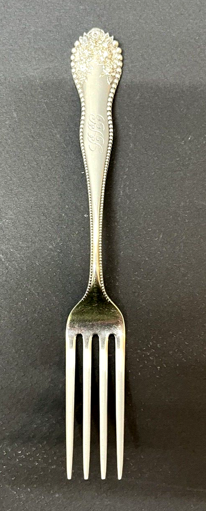 One Gorham Sterling Silver 7" Fork 37.5 Gr. Lancaster W/Mono ML