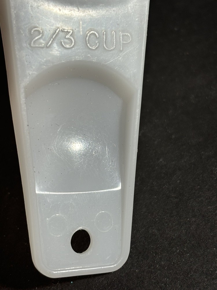 Tupperware #763 Sheer White Measuring 2/3 Cup Replacement Vintage