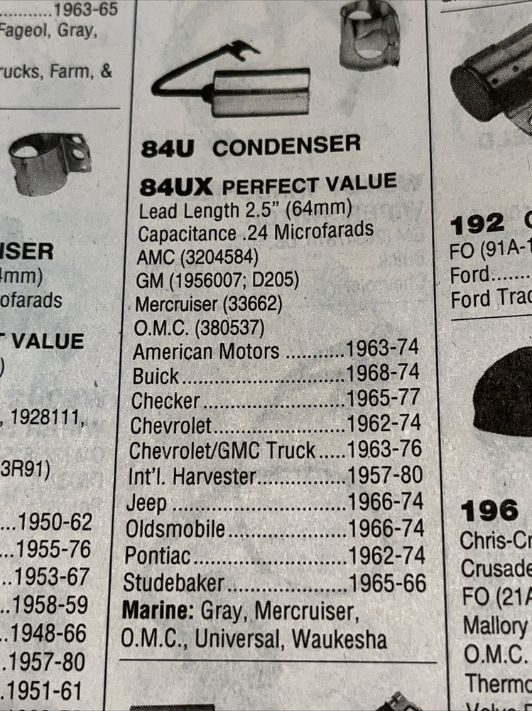 Condenser Kemparts 84U